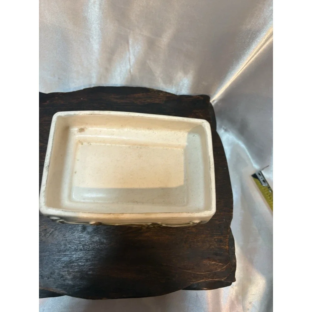 French Bisque Porcelain Trinket Cigarette dresser Box Late 1800s